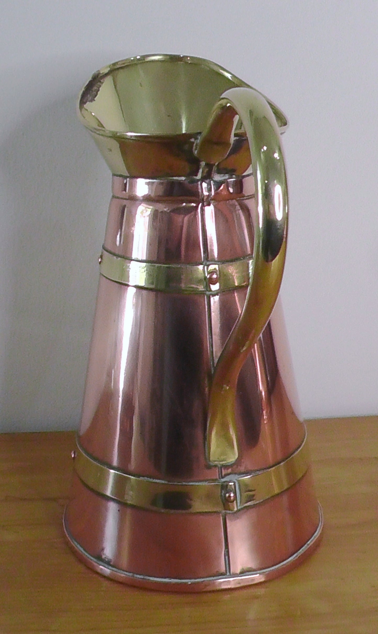 Copper and Brass Bound Jug