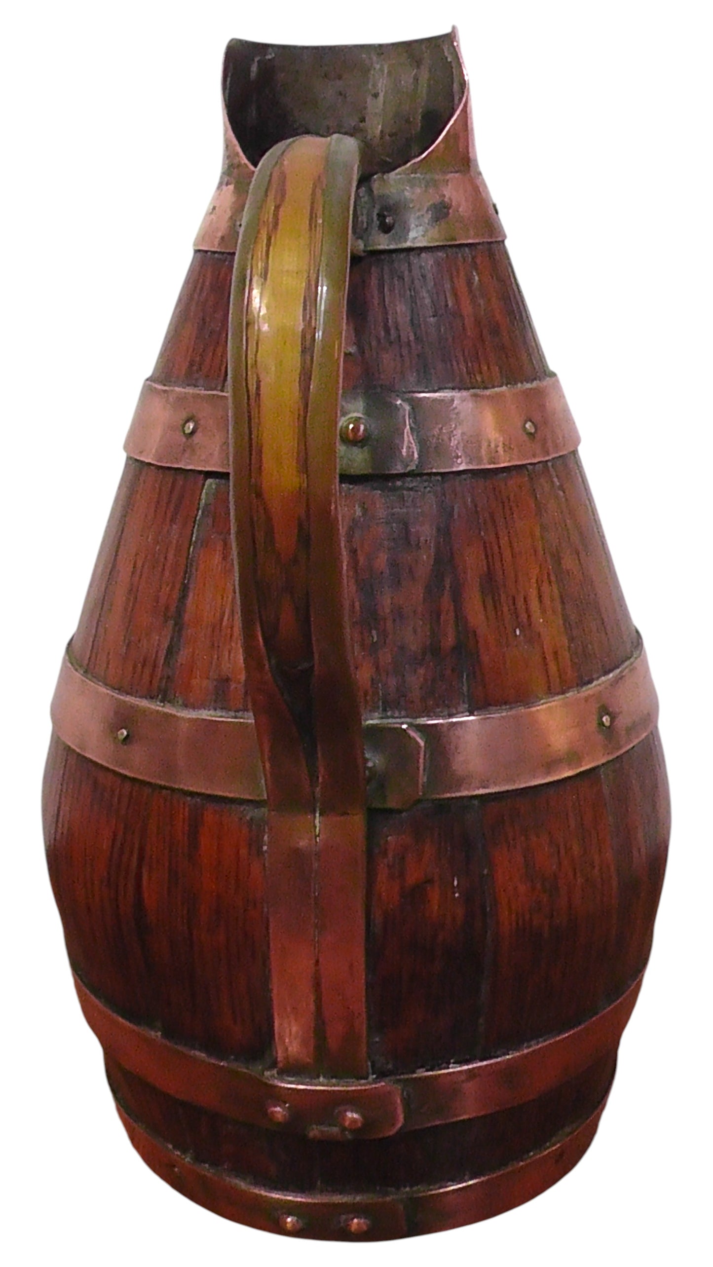 Antique French Coopered Cider Jug (28cm Tall)