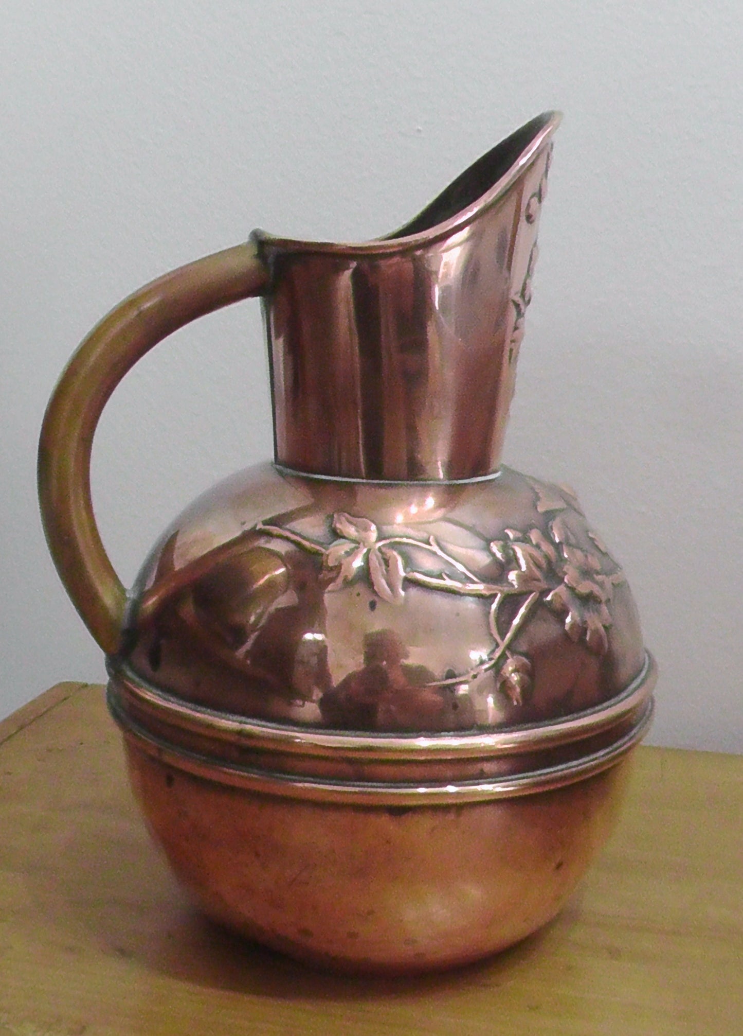 Art Nouveau Copper Jug