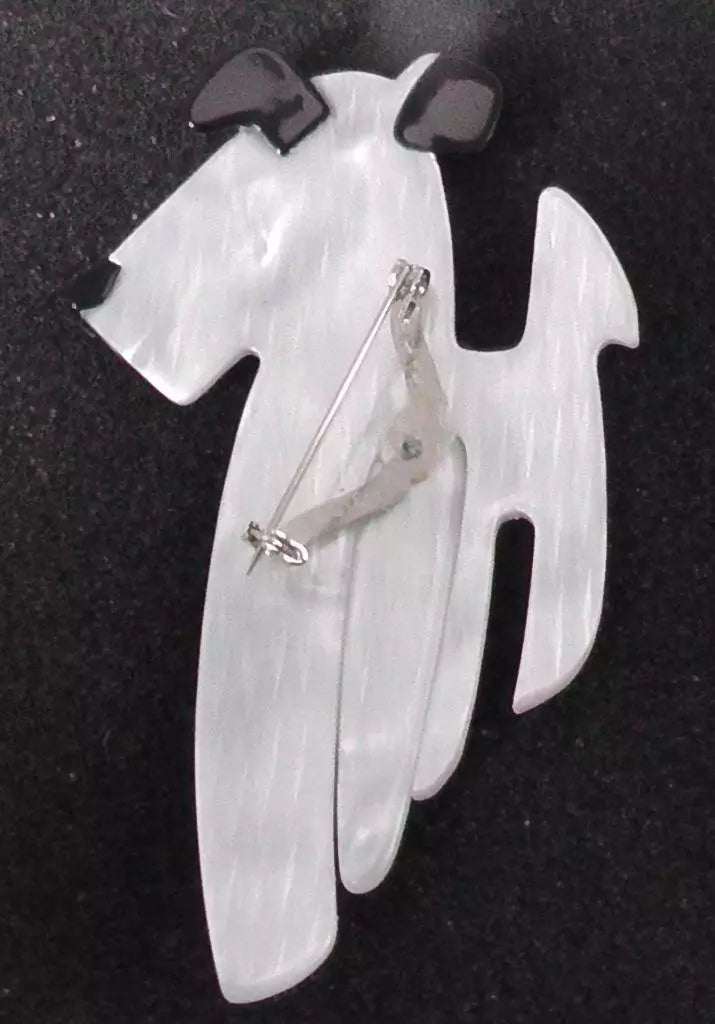 Genuine Lea Stein Dog Brooch (Ric the Terrier)