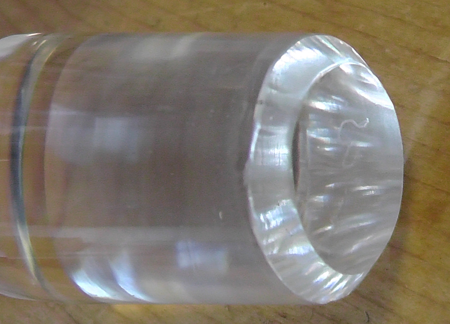 Silver Rimmed Heavy Cut Glass Waisted Decanter dates 1912 - Stephenson & Sons