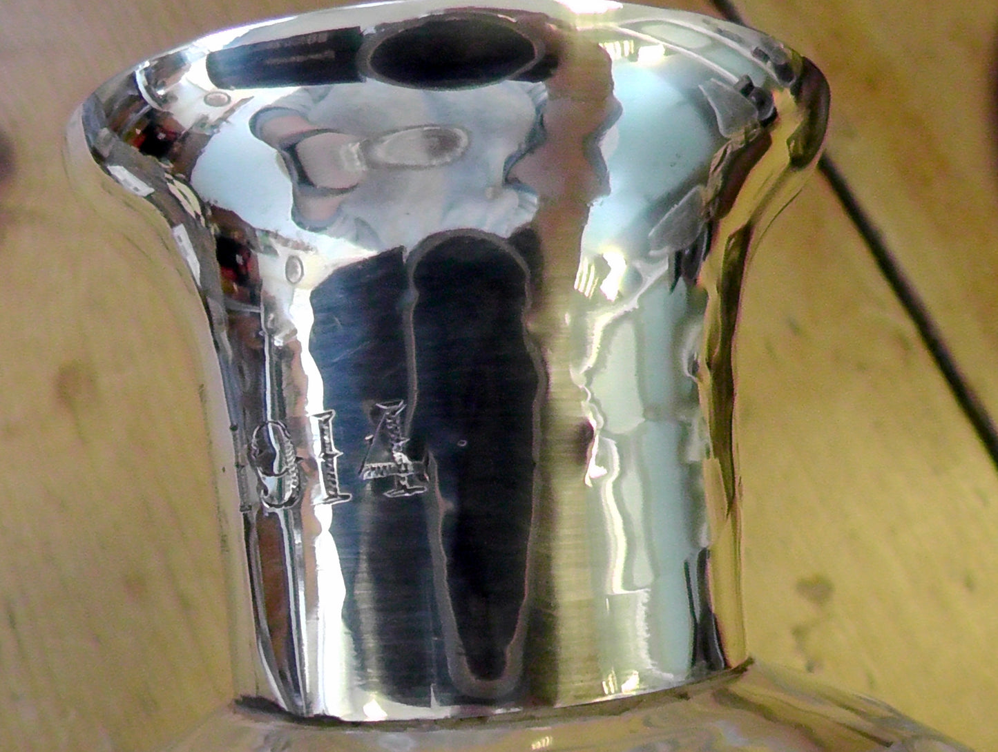 Silver Rimmed Heavy Cut Glass Waisted Decanter dates 1912 - Stephenson & Sons