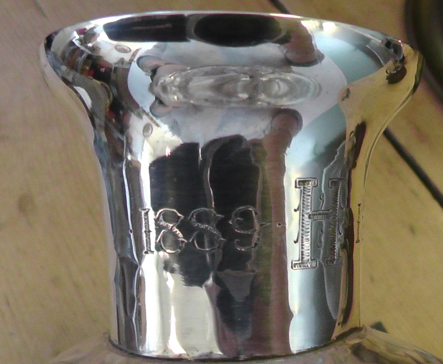 Silver Rimmed Heavy Cut Glass Waisted Decanter dates 1912 - Stephenson & Sons