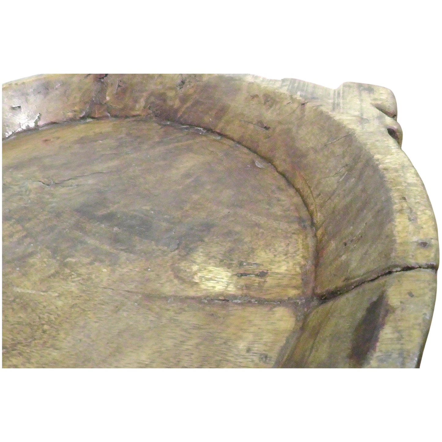 Large Antique Indian Rustic Parat Bowl