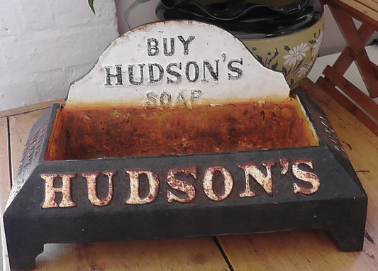Original Antique Hudson's Soap Puppy Drinking Trough