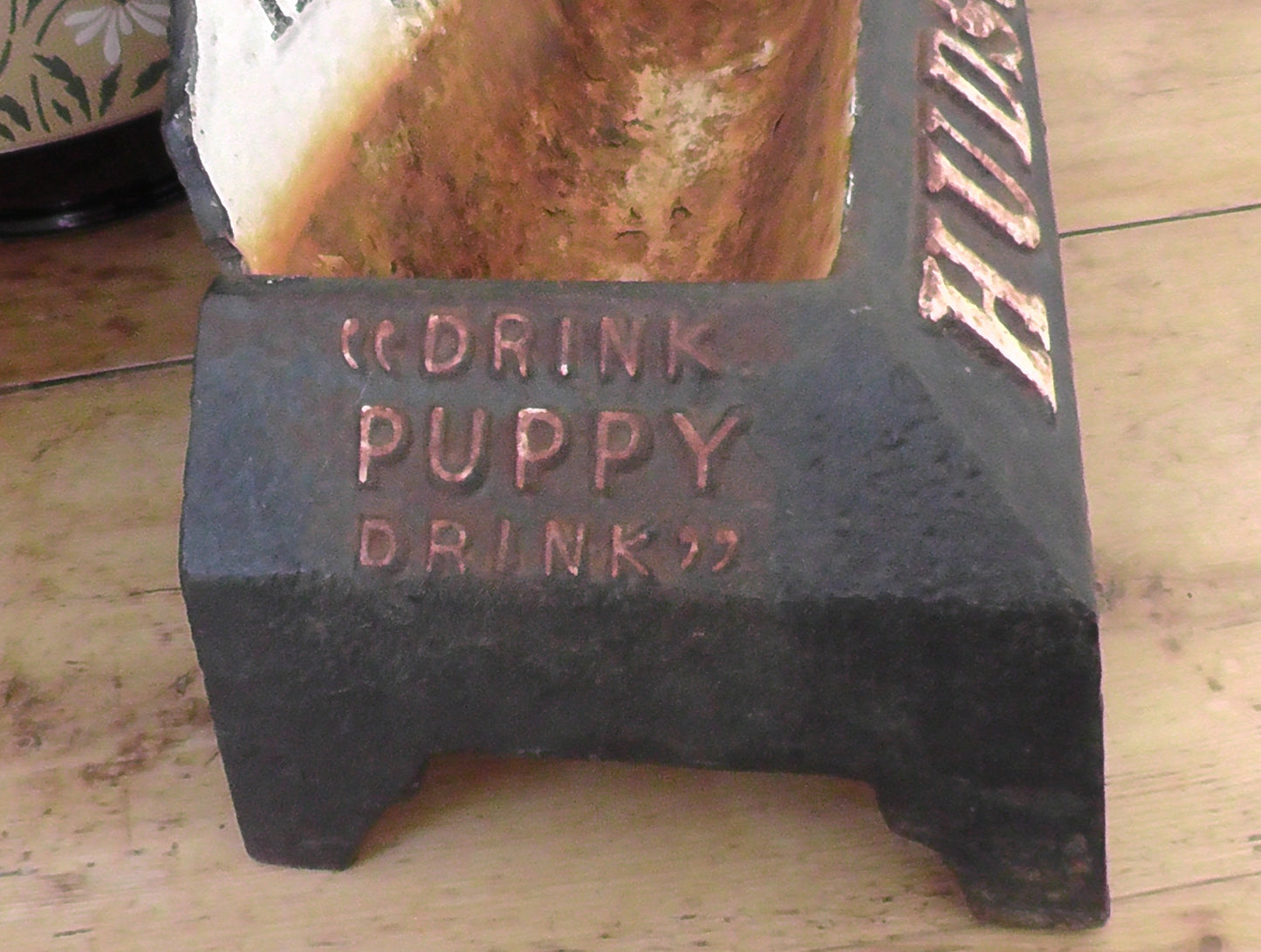 Original Antique Hudson's Soap Puppy Drinking Trough