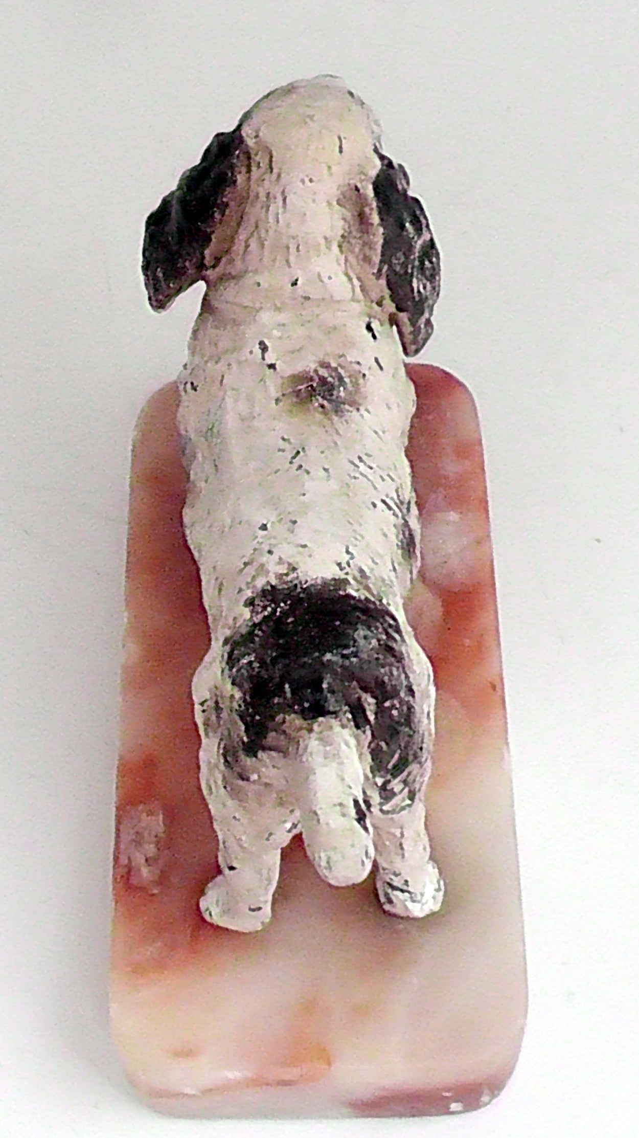 Early 20th Century Spelter Cold Painted Spaniel Paperweight