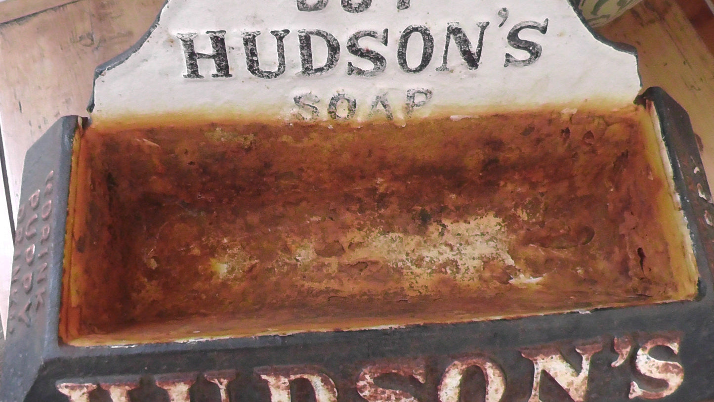 Original Antique Hudson's Soap Puppy Drinking Trough