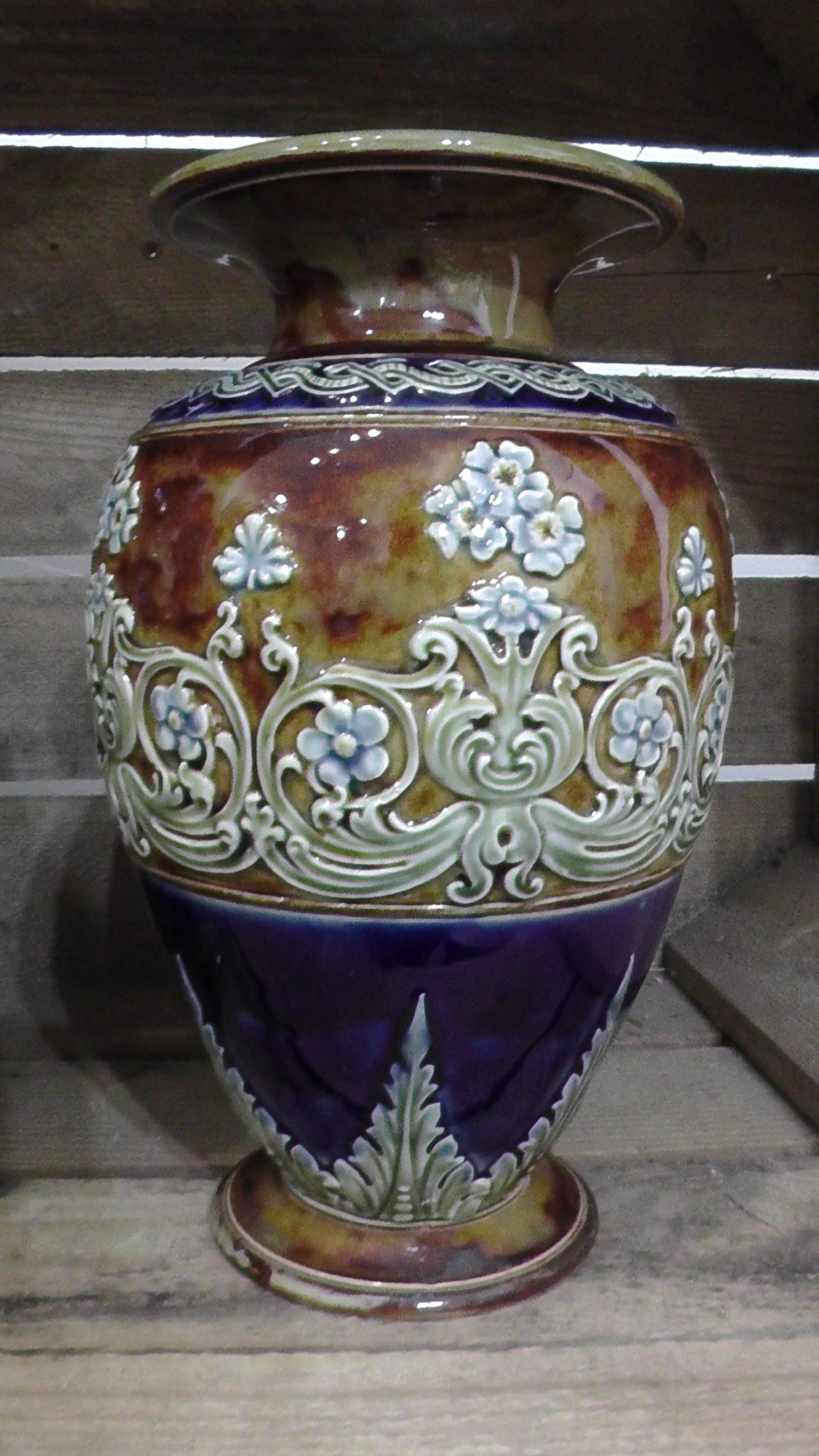 Pair of Doulton Lambeth Stoneware Vases by Marion Holbrook