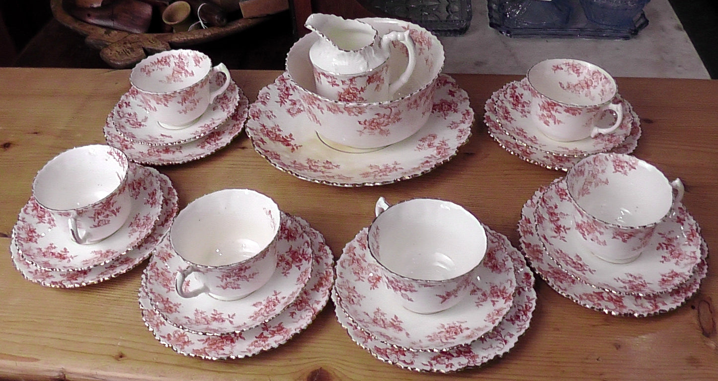Edwardian Floral Tea Set x 21 Pieces