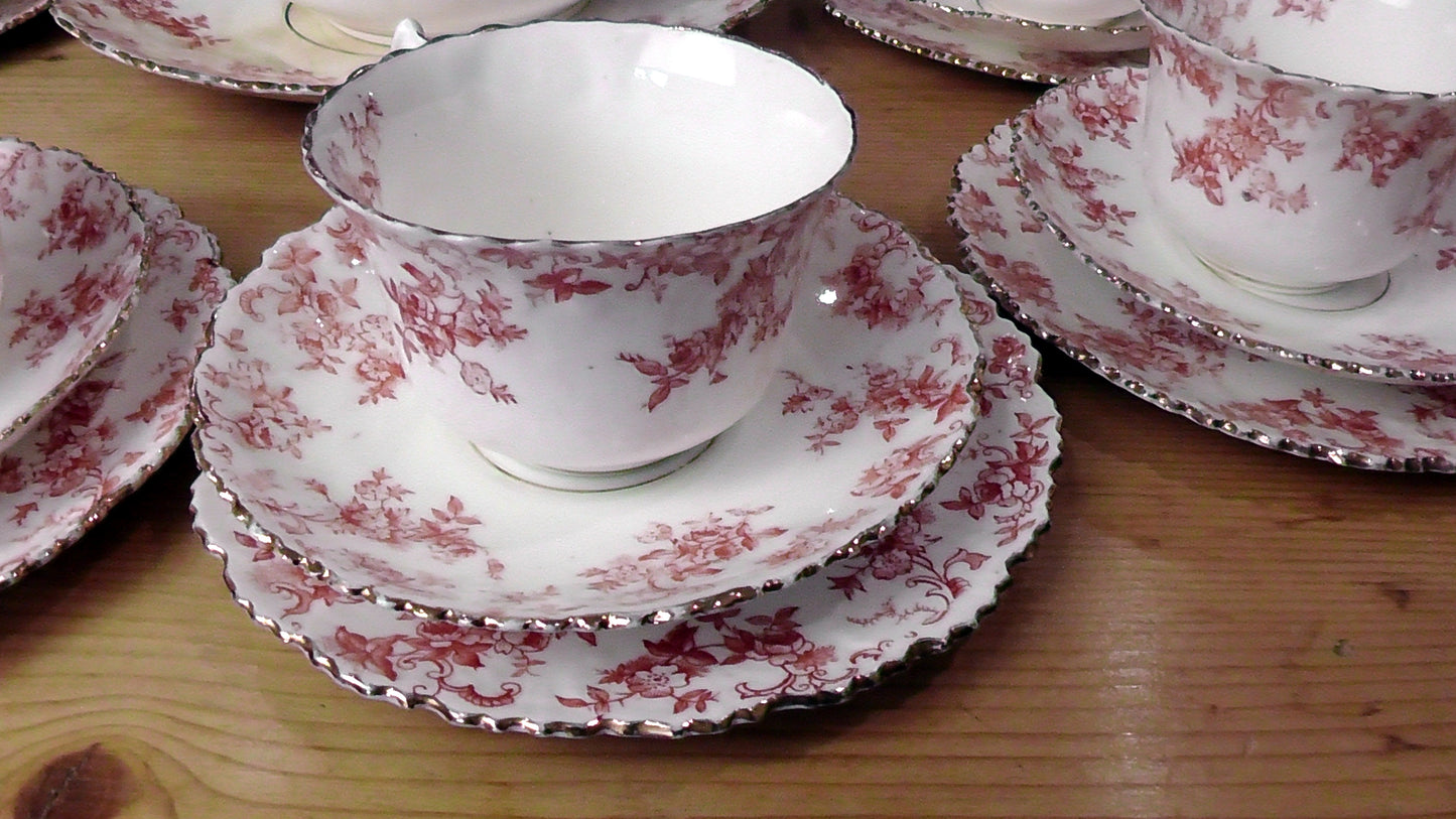 Edwardian Floral Tea Set x 21 Pieces