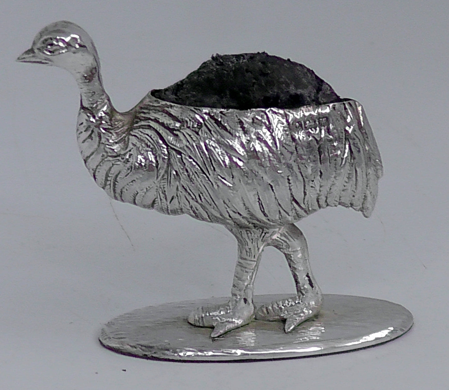 Antique Solid Silver Emu Cushion by Adie & Lovekin dates 1921