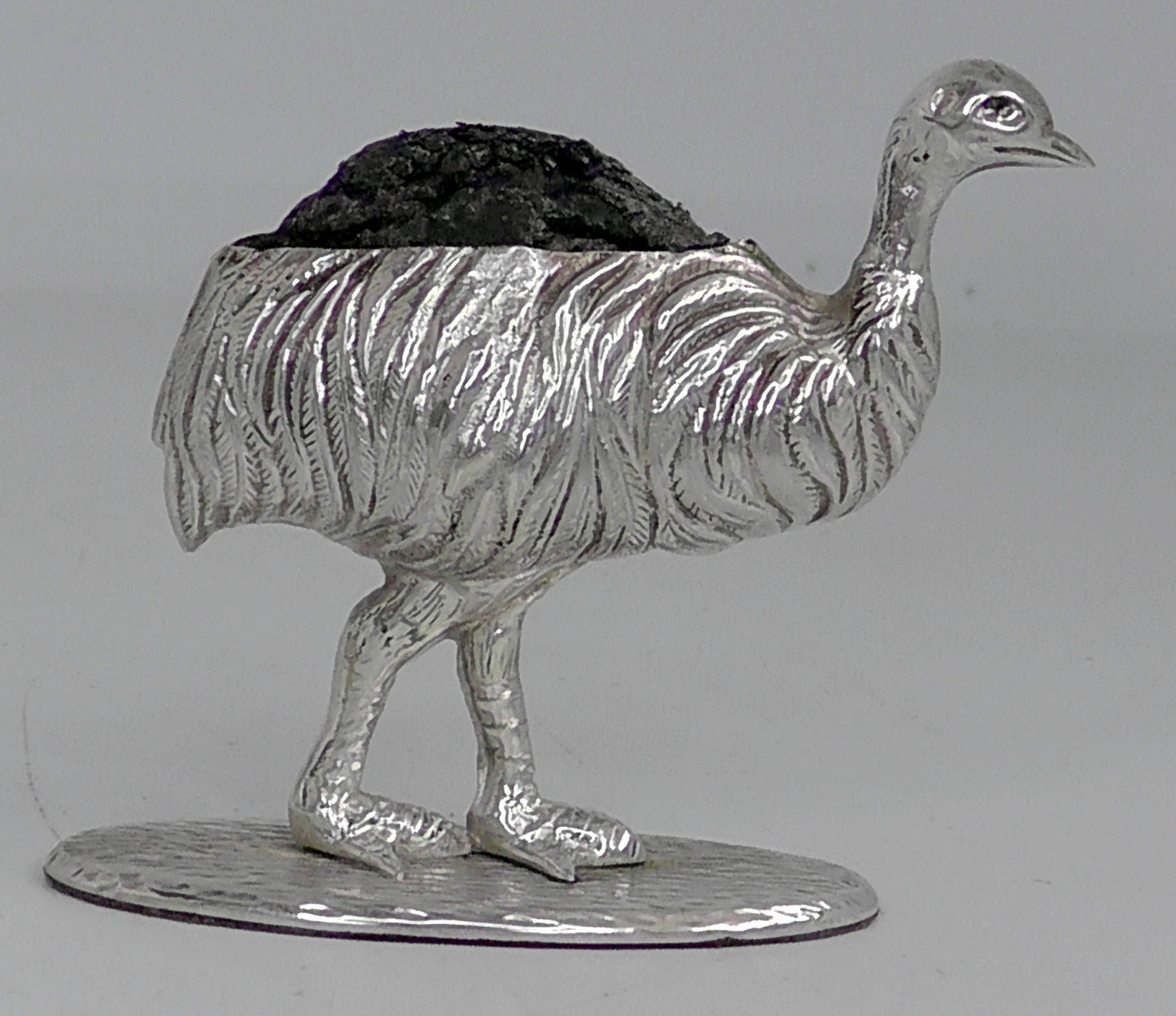 Antique Solid Silver Emu Cushion by Adie & Lovekin dates 1921