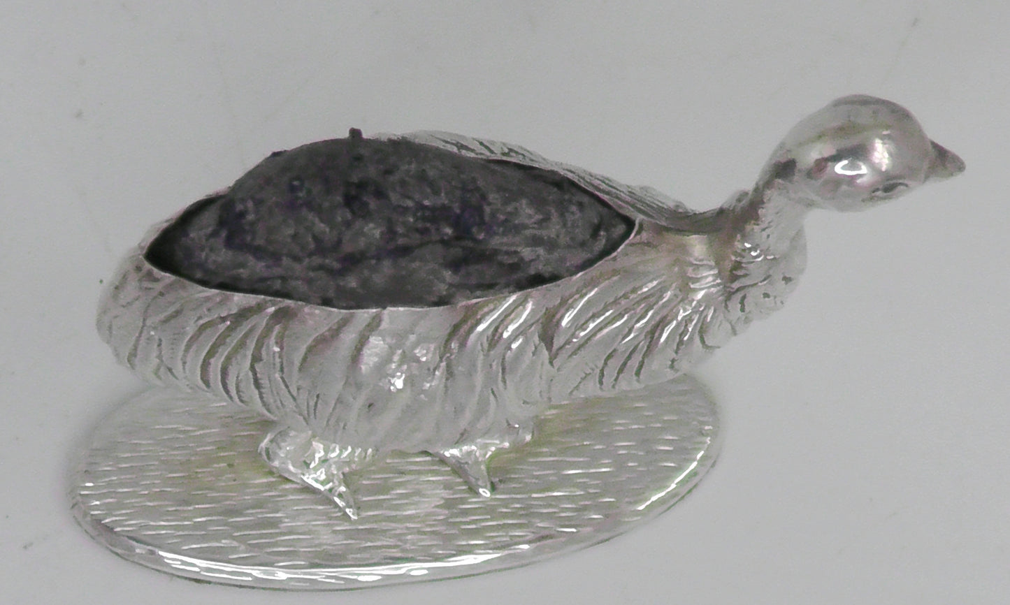 Antique Solid Silver Emu Cushion by Adie & Lovekin dates 1921