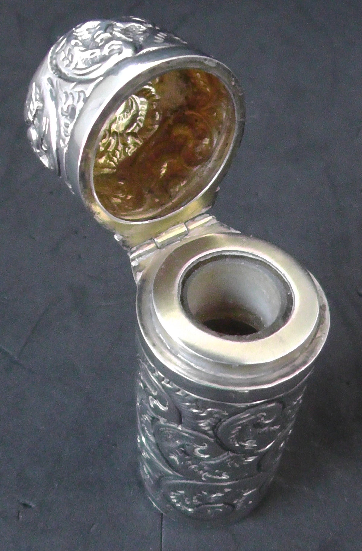 Small Silver Encased Scent Bottle - Chester 1892