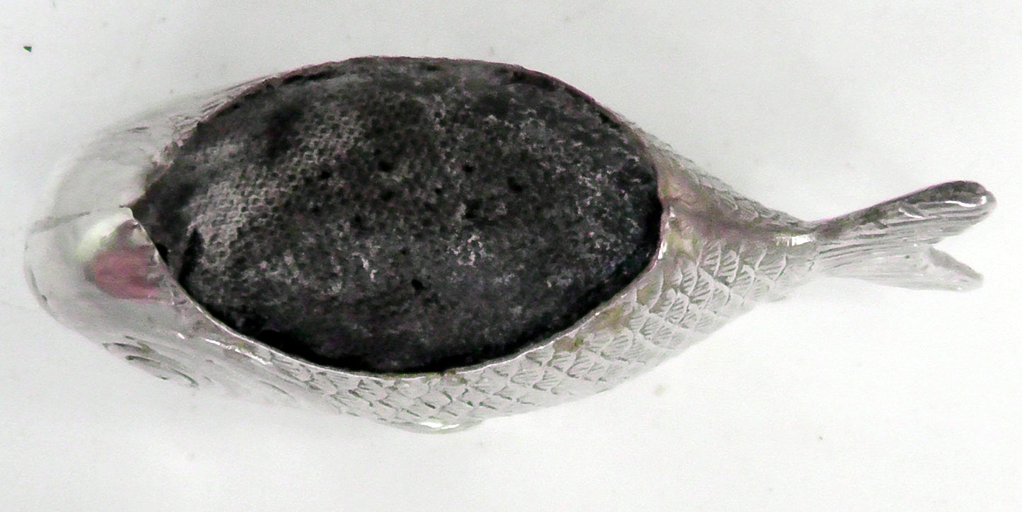 Antique Rare Solid Silver Fish Pin Cushion by Sampson Mordan dates Chester 1908