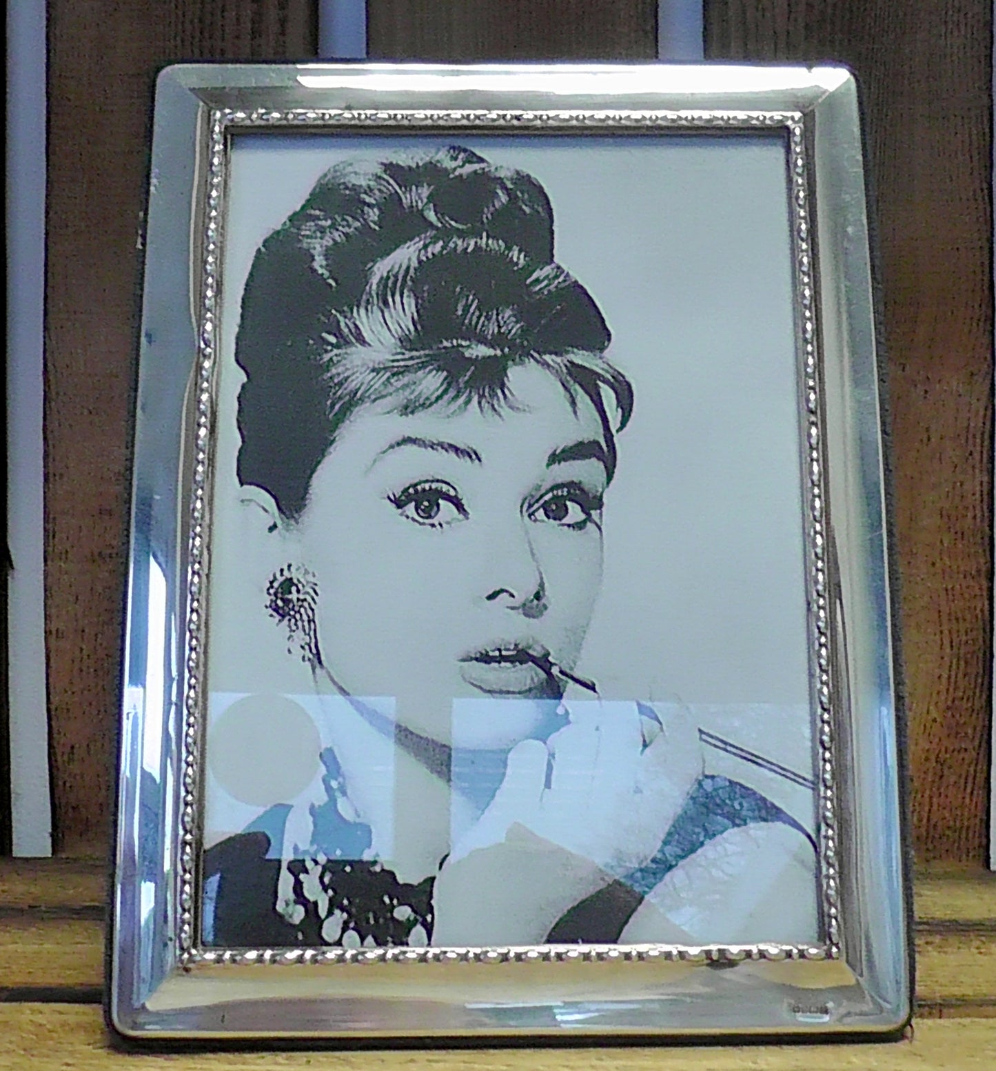 Large Solid Silver Photo/Picture Frame 21.5cm x 16cm dated 1995