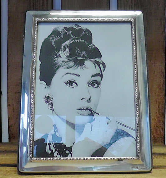 Large Solid Silver Photo/Picture Frame 21.5cm x 16cm dated 1995