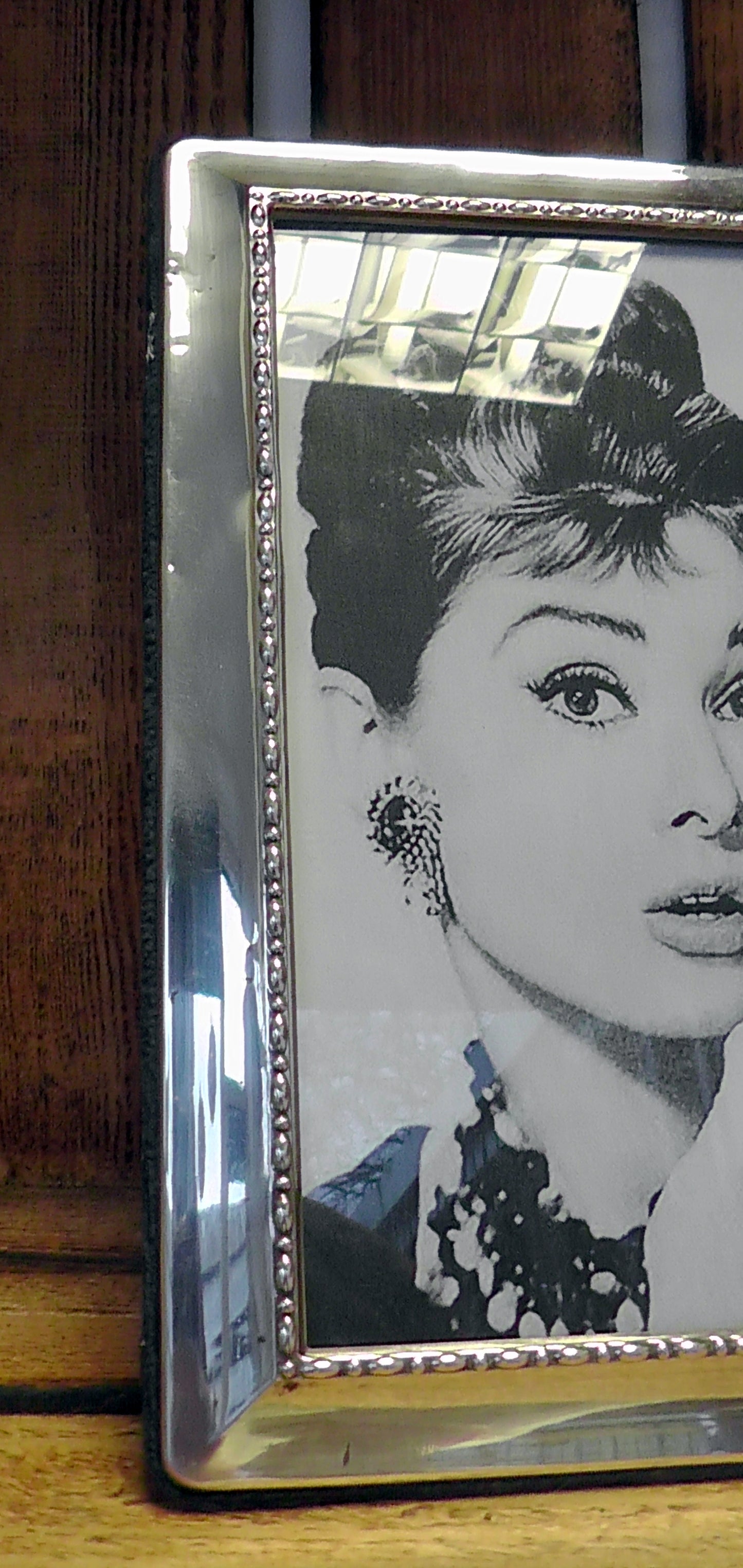 Large Solid Silver Photo/Picture Frame 21.5cm x 16cm dated 1995