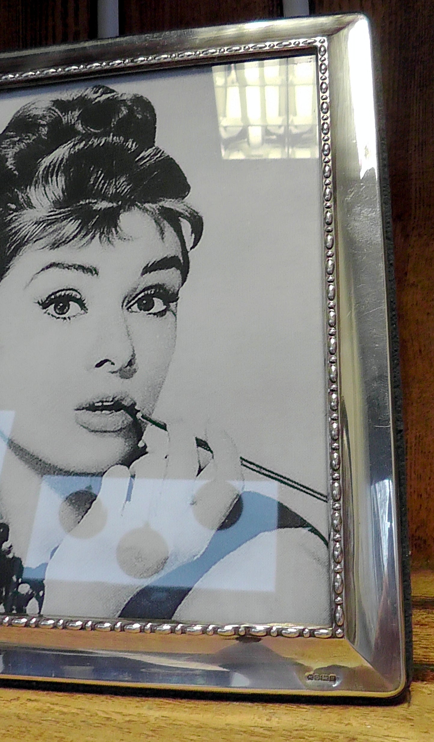 Large Solid Silver Photo/Picture Frame 21.5cm x 16cm dated 1995