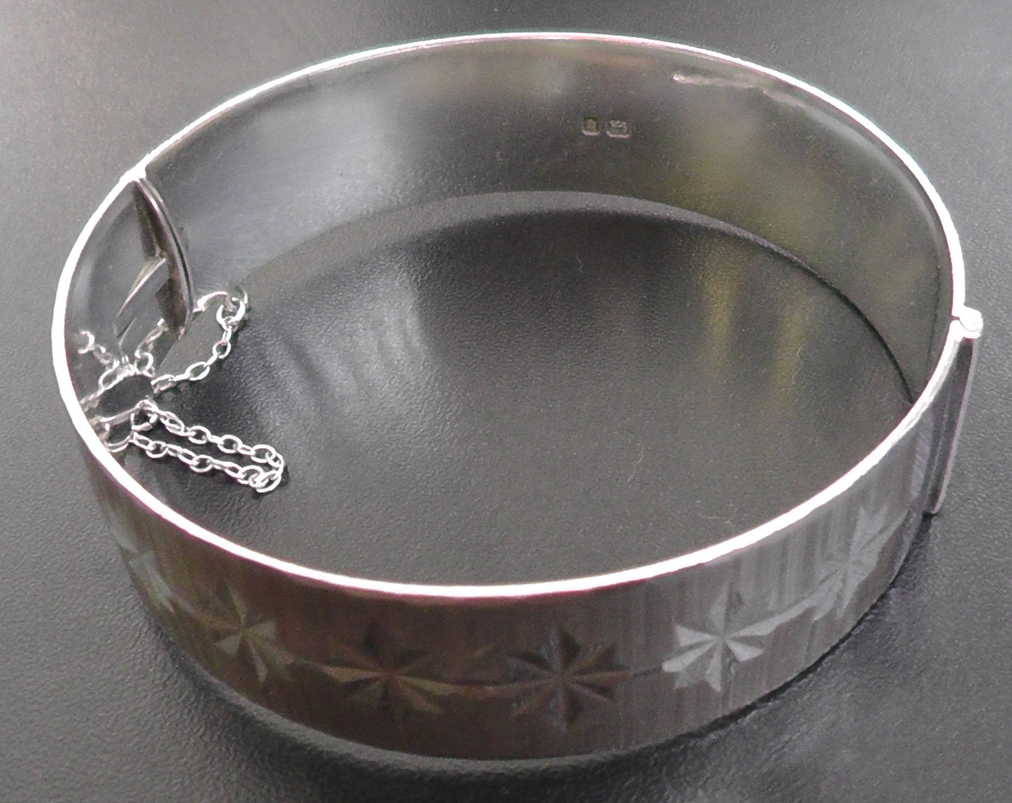 Georg Jensen Solid Silver Hinged Bracelet dates 1974