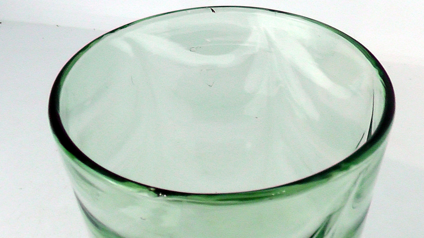 Whitefriars Vase #8473 Wave Ribbed - Green - 15cm tall