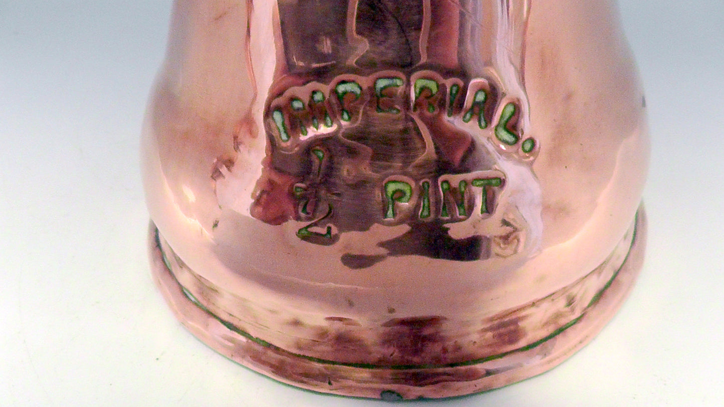 Victorian 1/2 Pint Copper Flagon/Harvest Jug