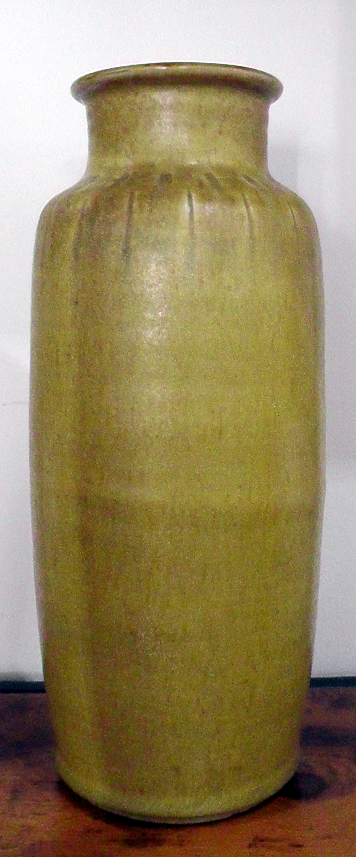 Very Large Doulton Stoneware Hare's Foot glazed vase - Cream/Beige - Joseph Mott