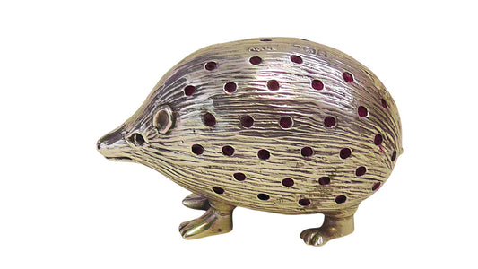 Antique Solid Silver Hedgehog Pin Cushion by Adie & Lovekin dates 1905