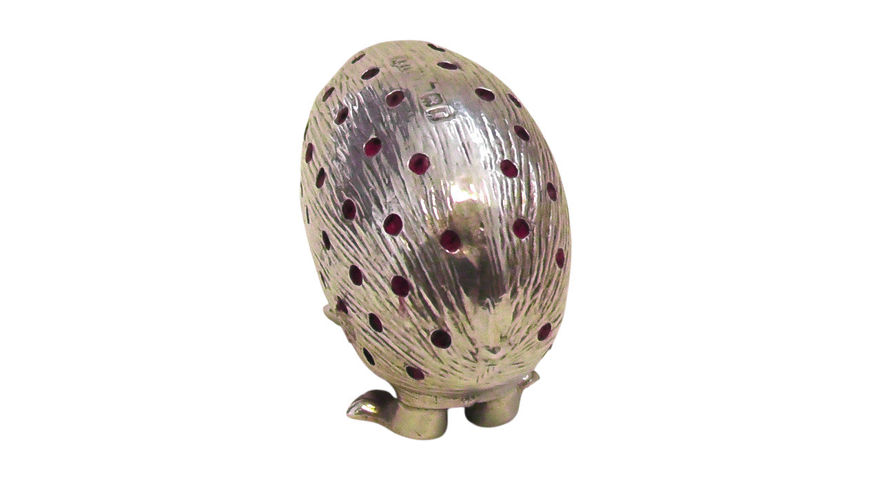 Antique Solid Silver Hedgehog Pin Cushion by Adie & Lovekin dates 1905