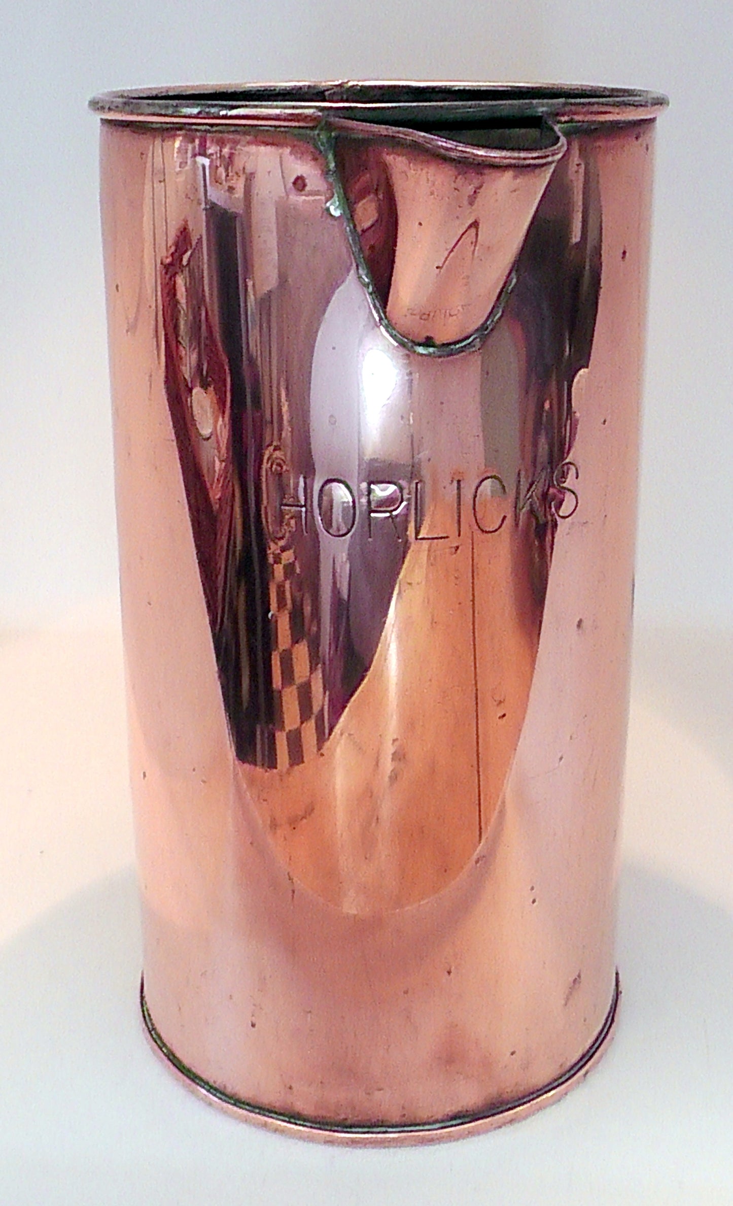 Fantastic Antique Large Copper Horlicks Jug #1