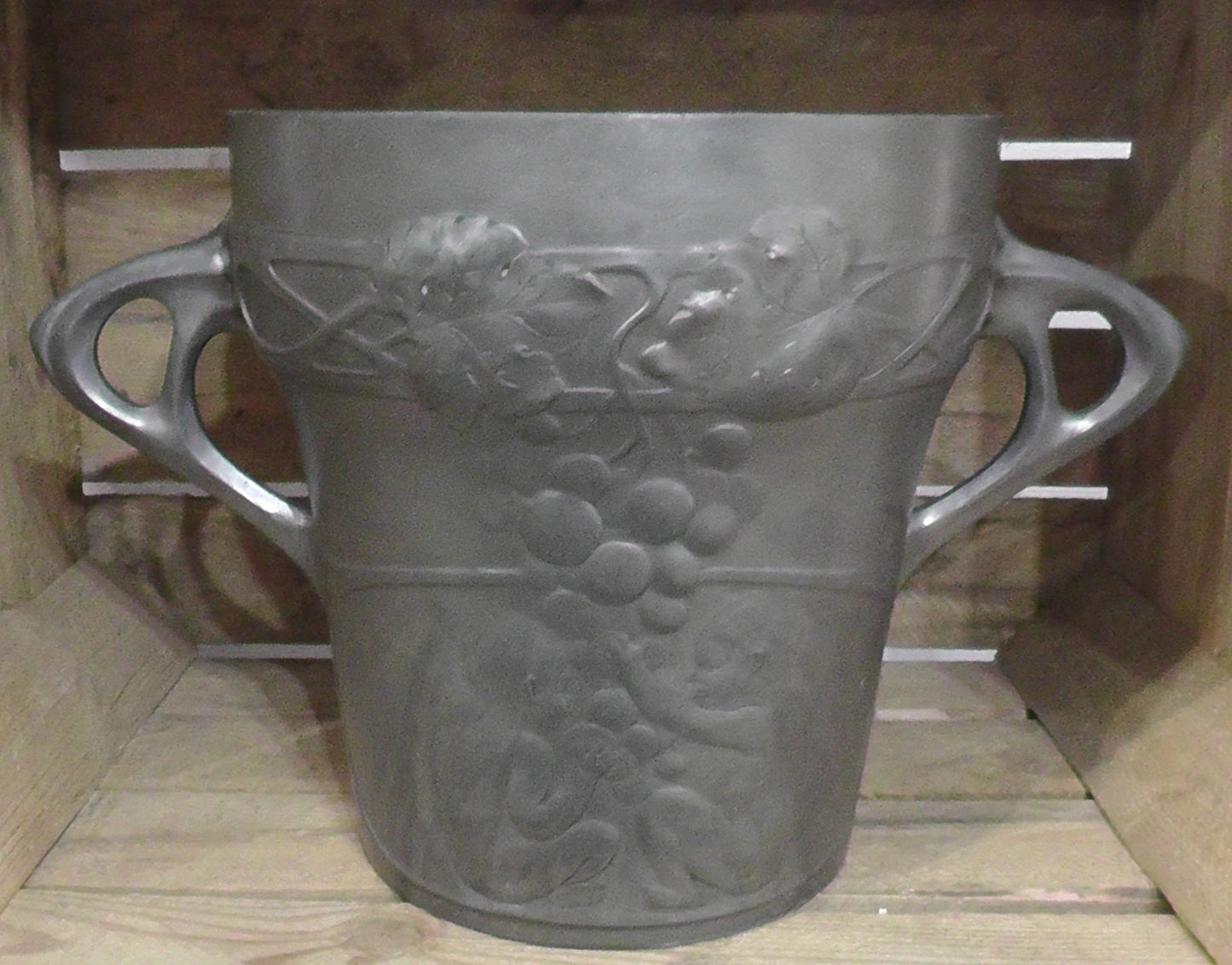 Large Art Nouveau Pewter Champagne Cooler by Osiris