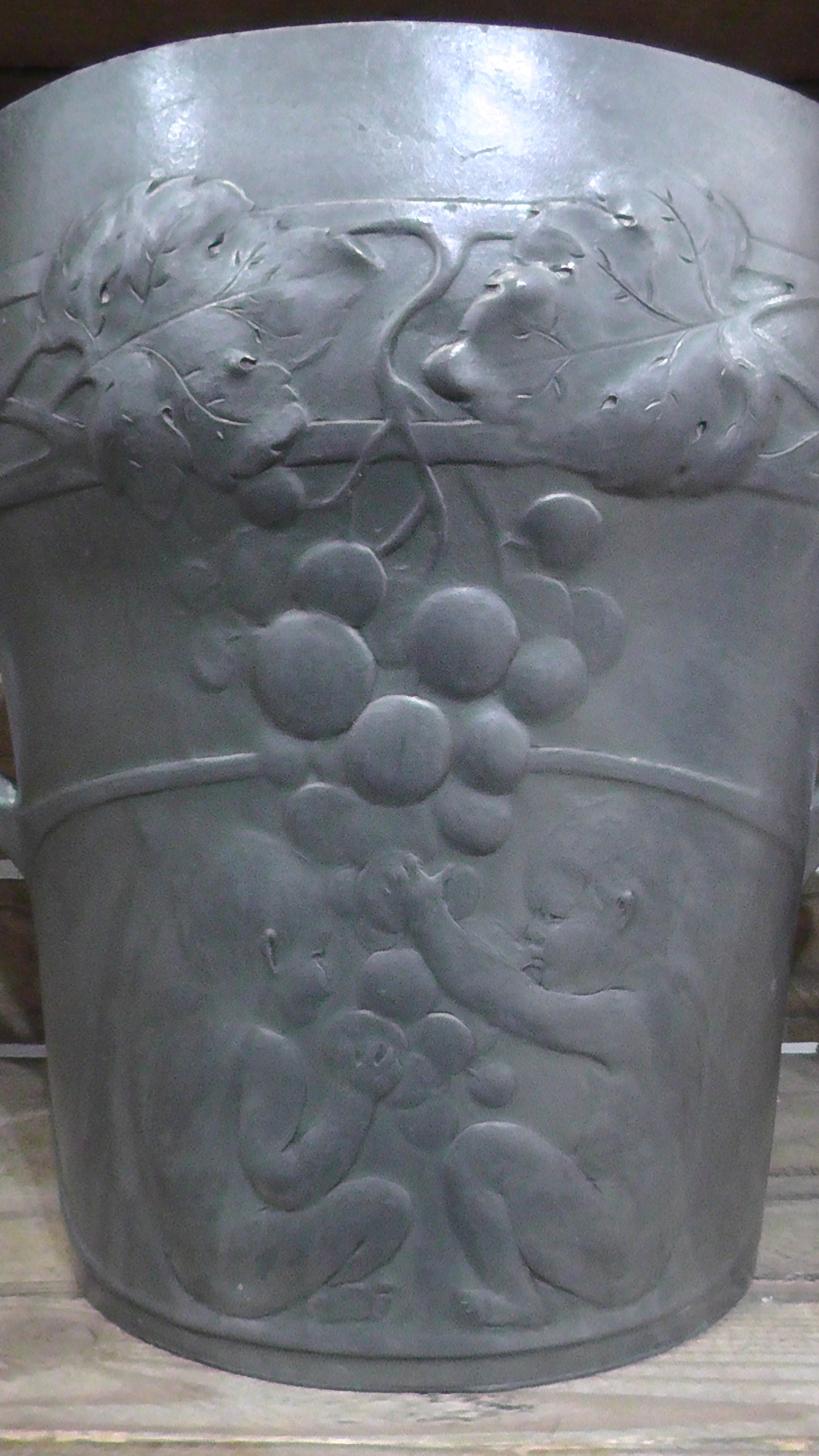 Large Art Nouveau Pewter Champagne Cooler by Osiris