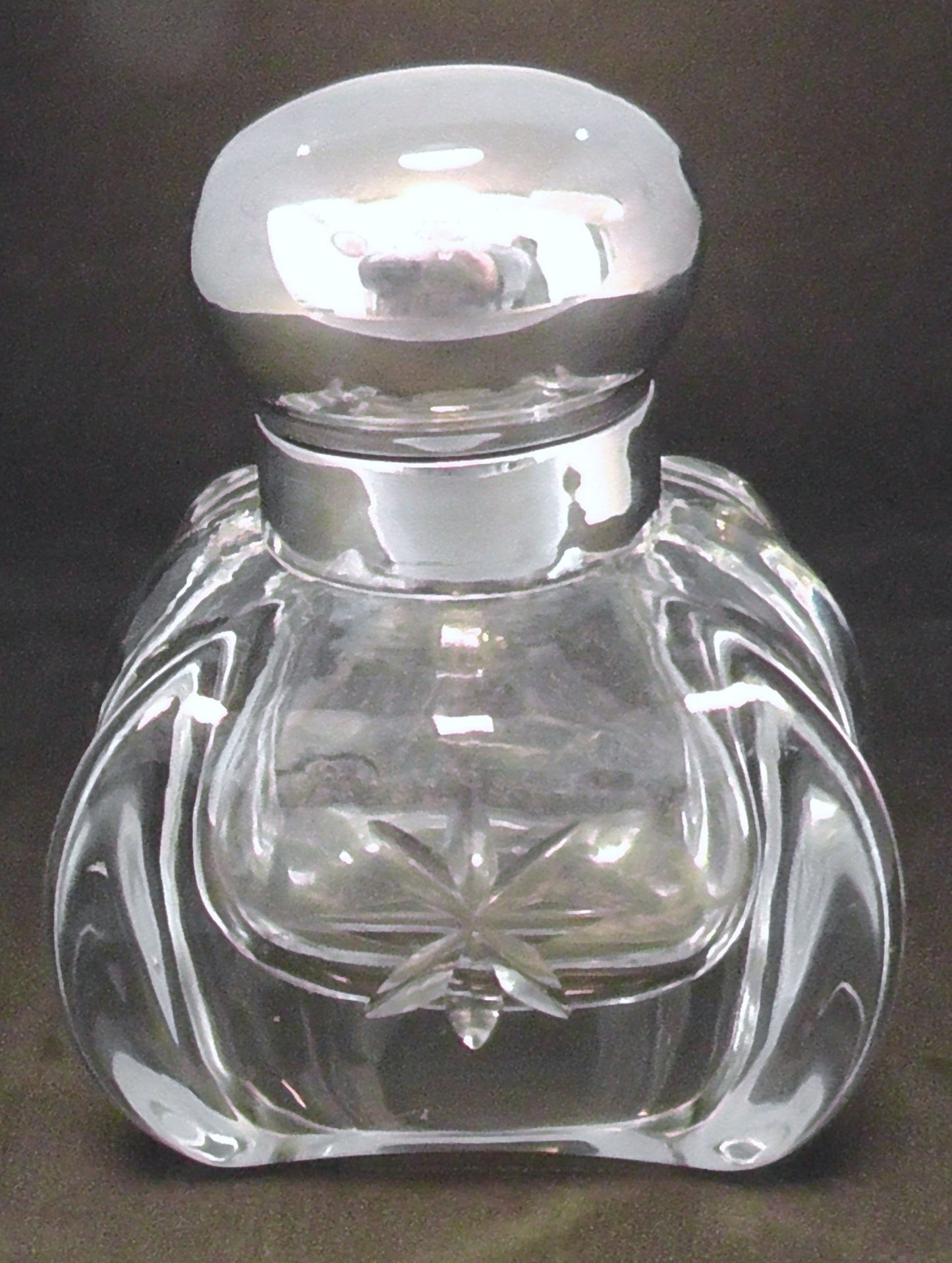 Solid Silver Topped Inkwell dates 1902