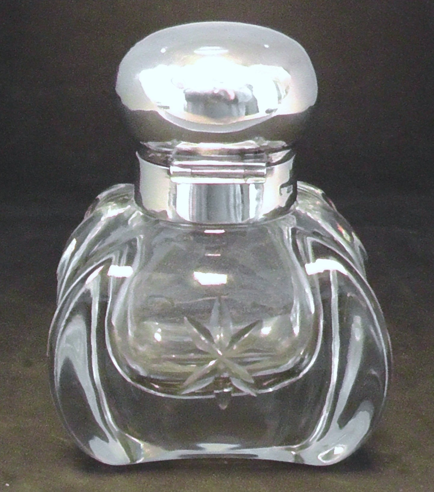 Solid Silver Topped Inkwell dates 1902