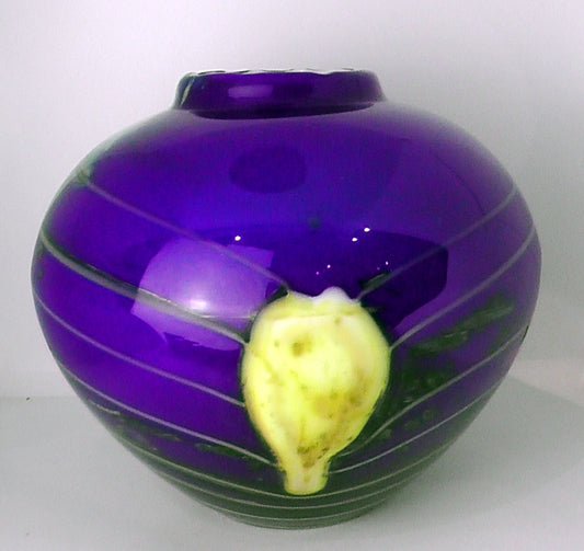 Large "Flora" Ball Vase designed by Jiri Suhajek - Novy Bor