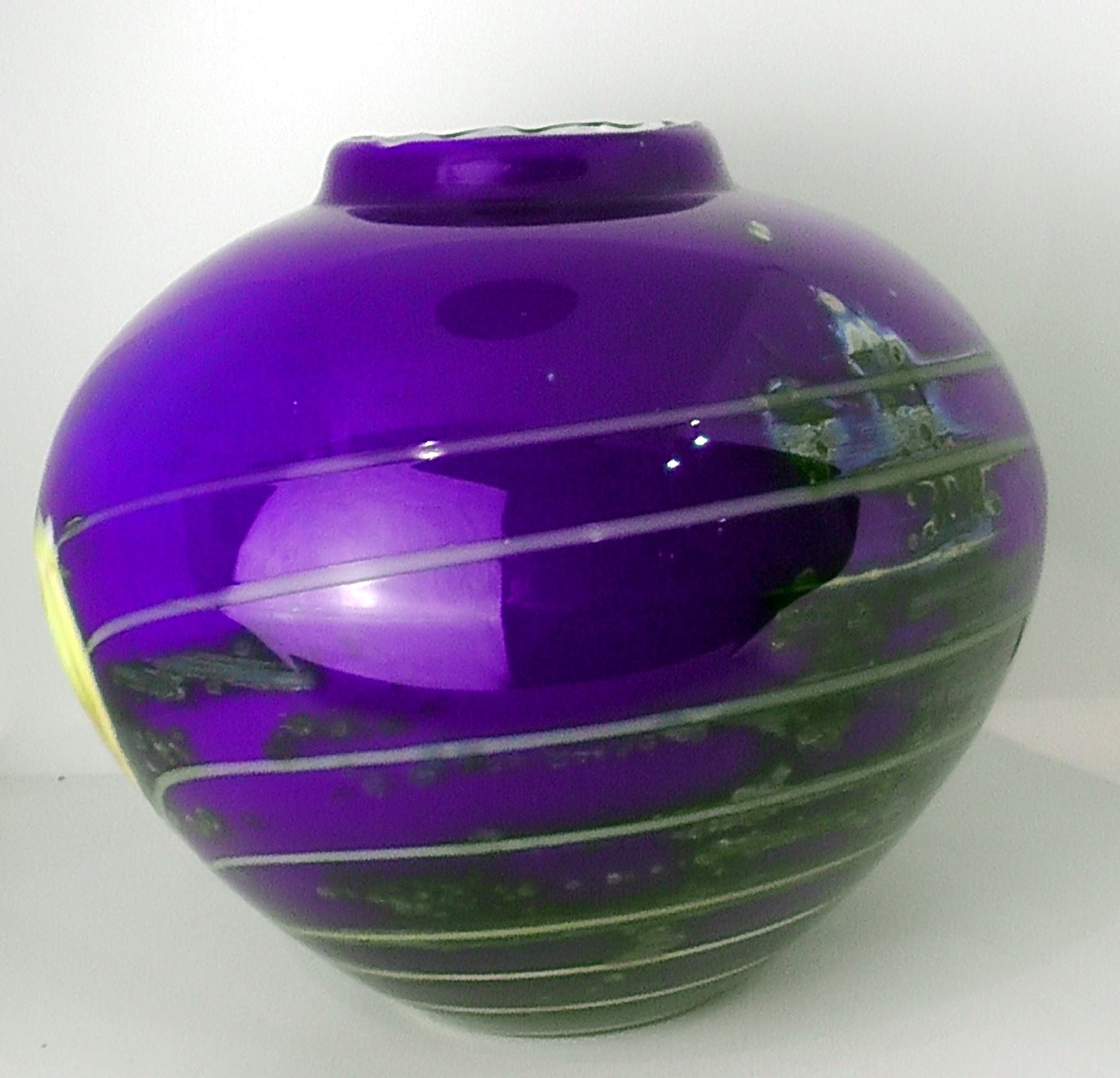 Large "Flora" Ball Vase designed by Jiri Suhajek - Novy Bor