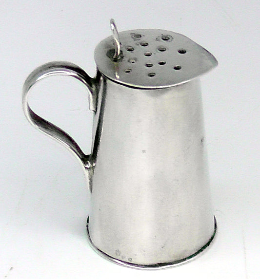 Solid Silver Jug Pepperette by Saunders & Shepherd dates 1896