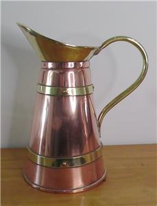 Copper and Brass Bound Jug