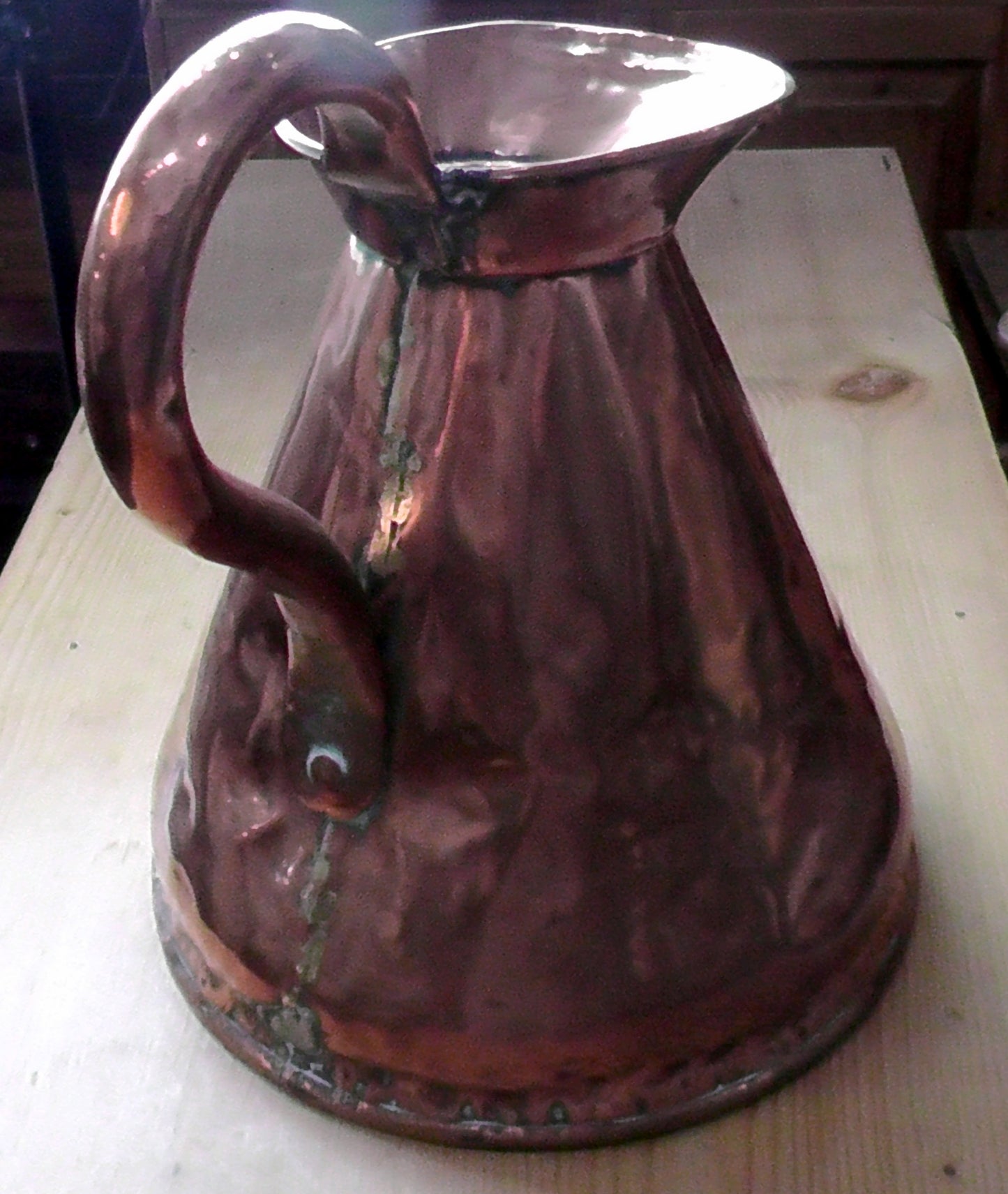 Victorian Copper 1 Gallon Large Flagon/Harvest Jug
