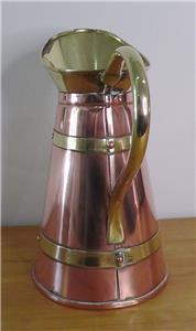 Copper and Brass Bound Jug