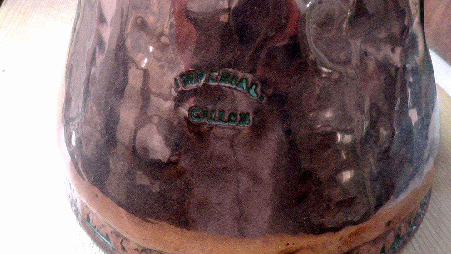Victorian Copper 1 Gallon Large Flagon/Harvest Jug