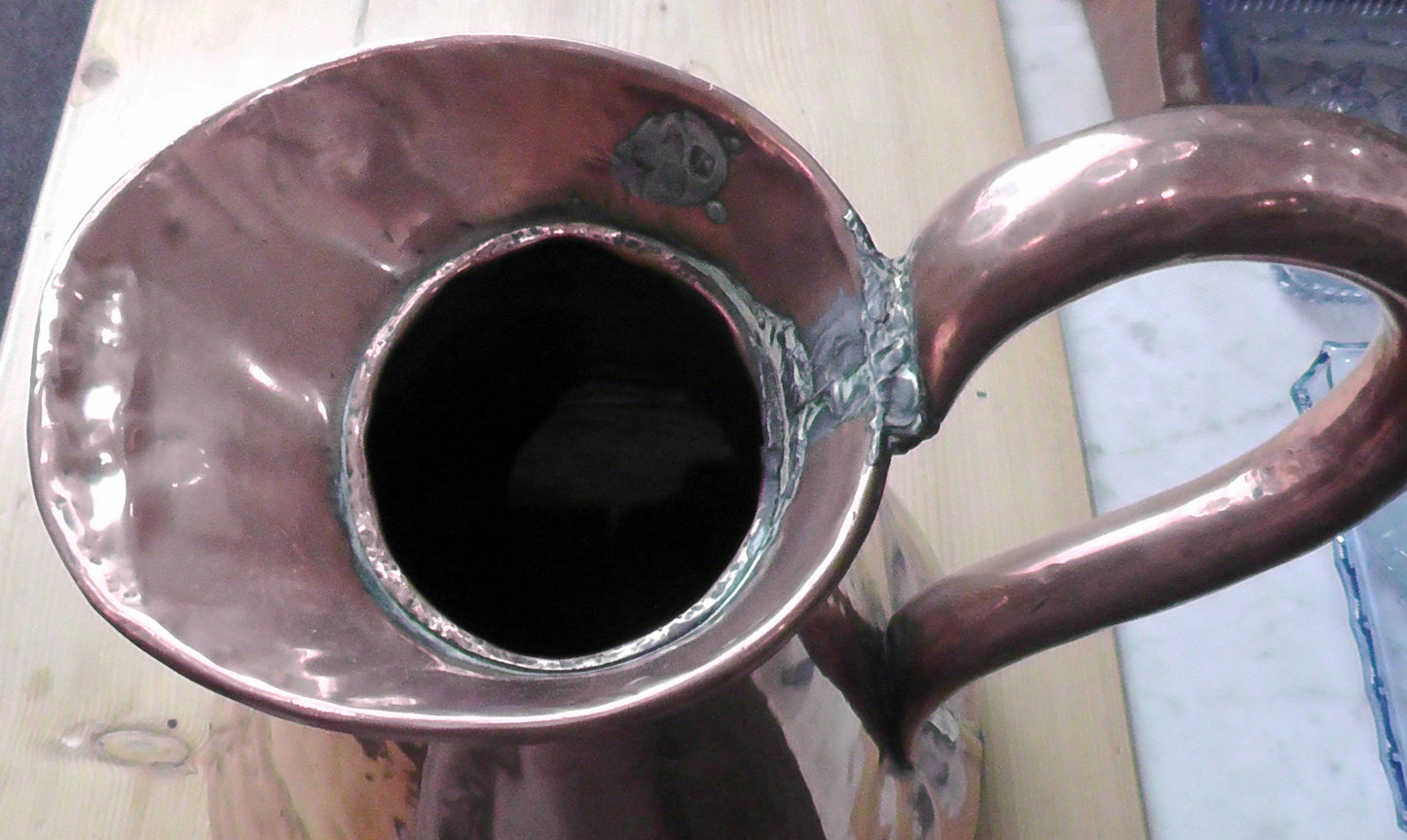 Victorian Copper 1 Gallon Large Flagon/Harvest Jug