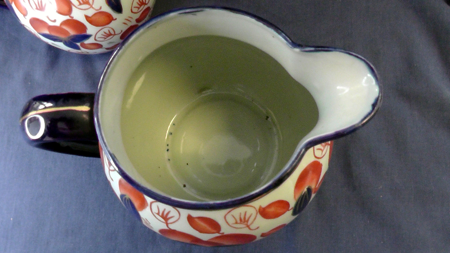 Vintage Graduated Set of 3 Ironstone Imari Jugs