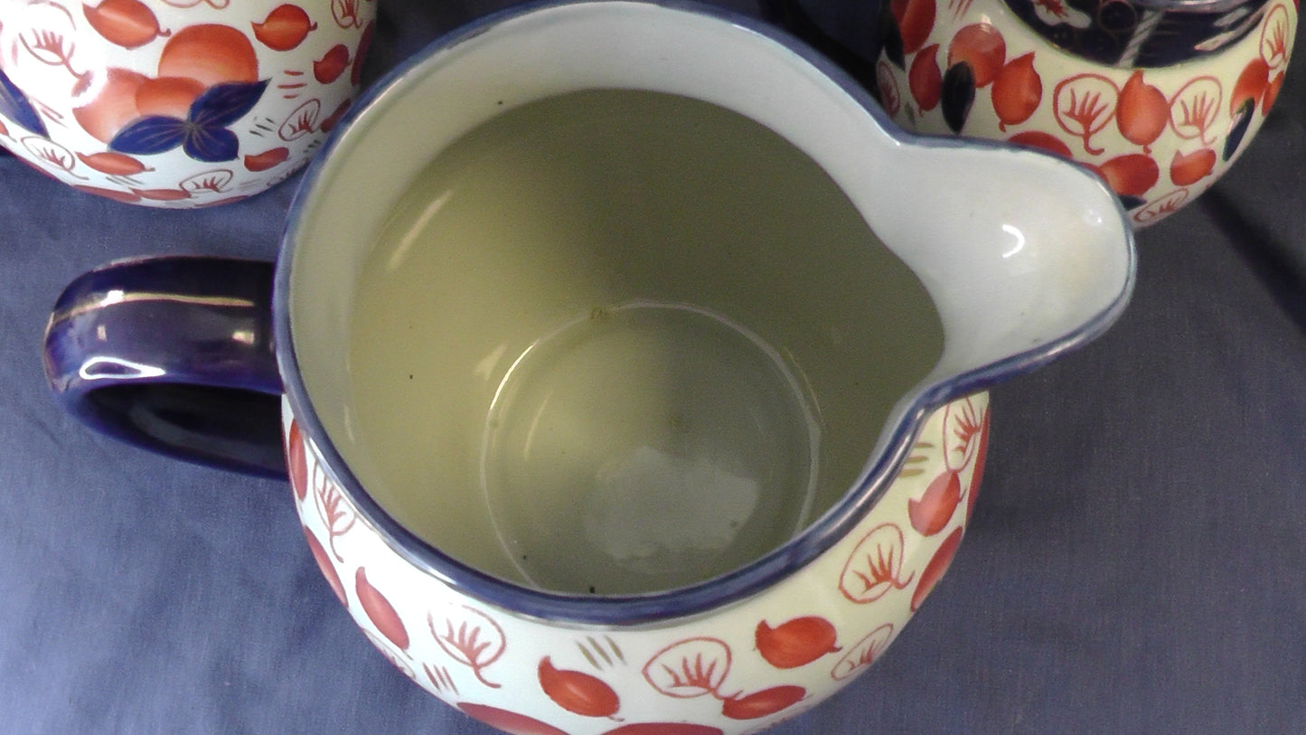 Vintage Graduated Set of 3 Ironstone Imari Jugs