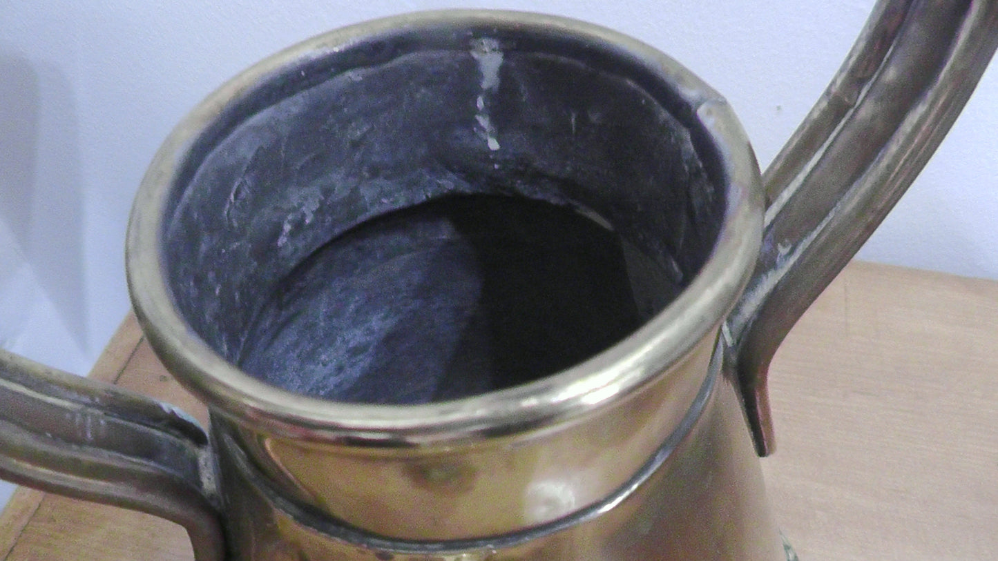 Vintage Brass Conical Kettle