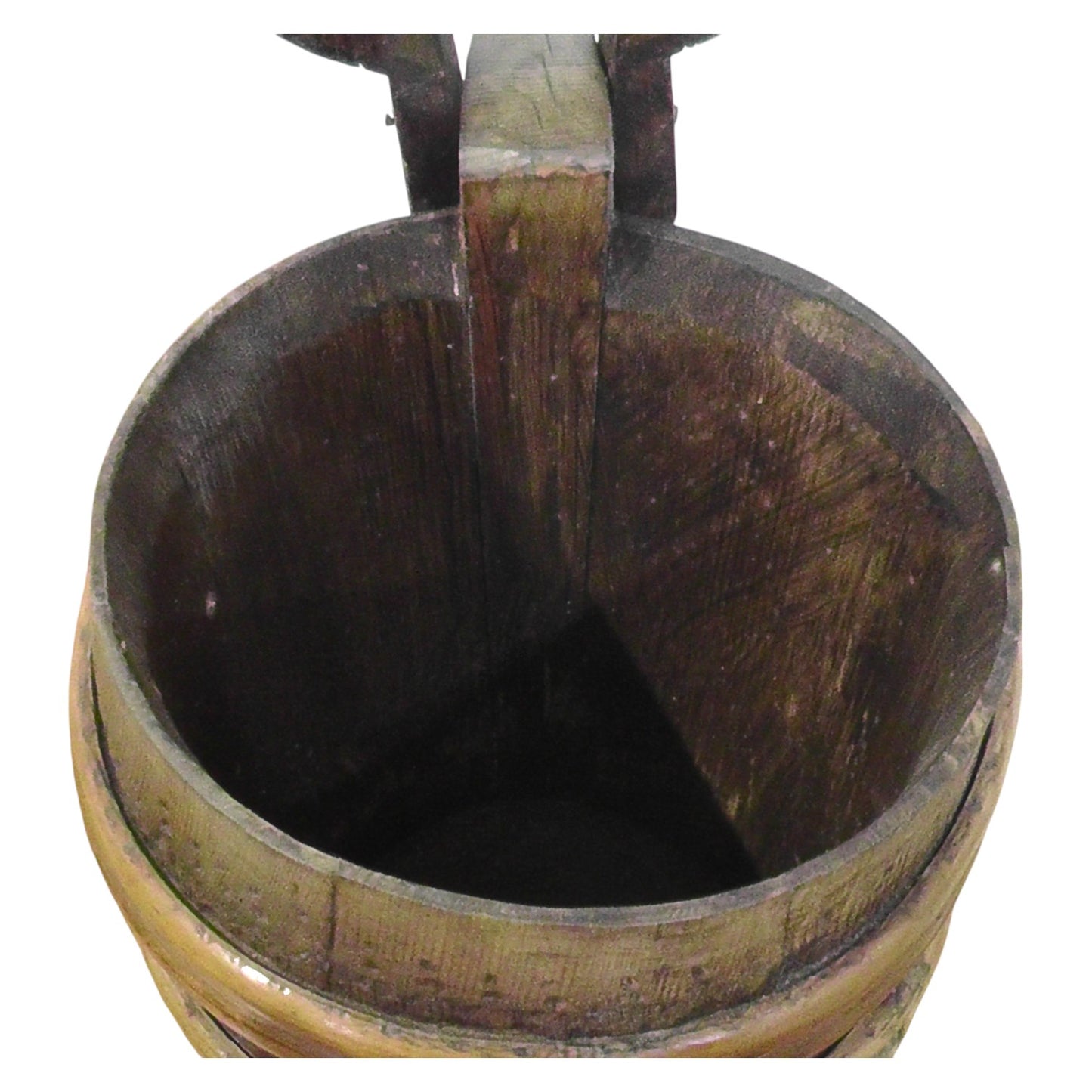 Antique Scandinavian Large Folk Art Lidded Staved Wooden Flour/Sugar Firkin/Storage Jug