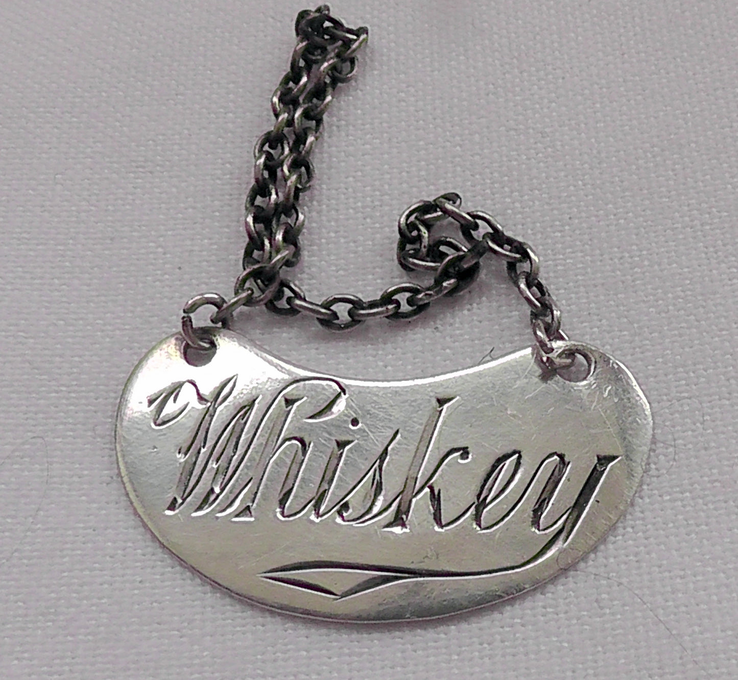 Silver Noggin Label - Whiskey - dated 1925 - Hukin & Heath
