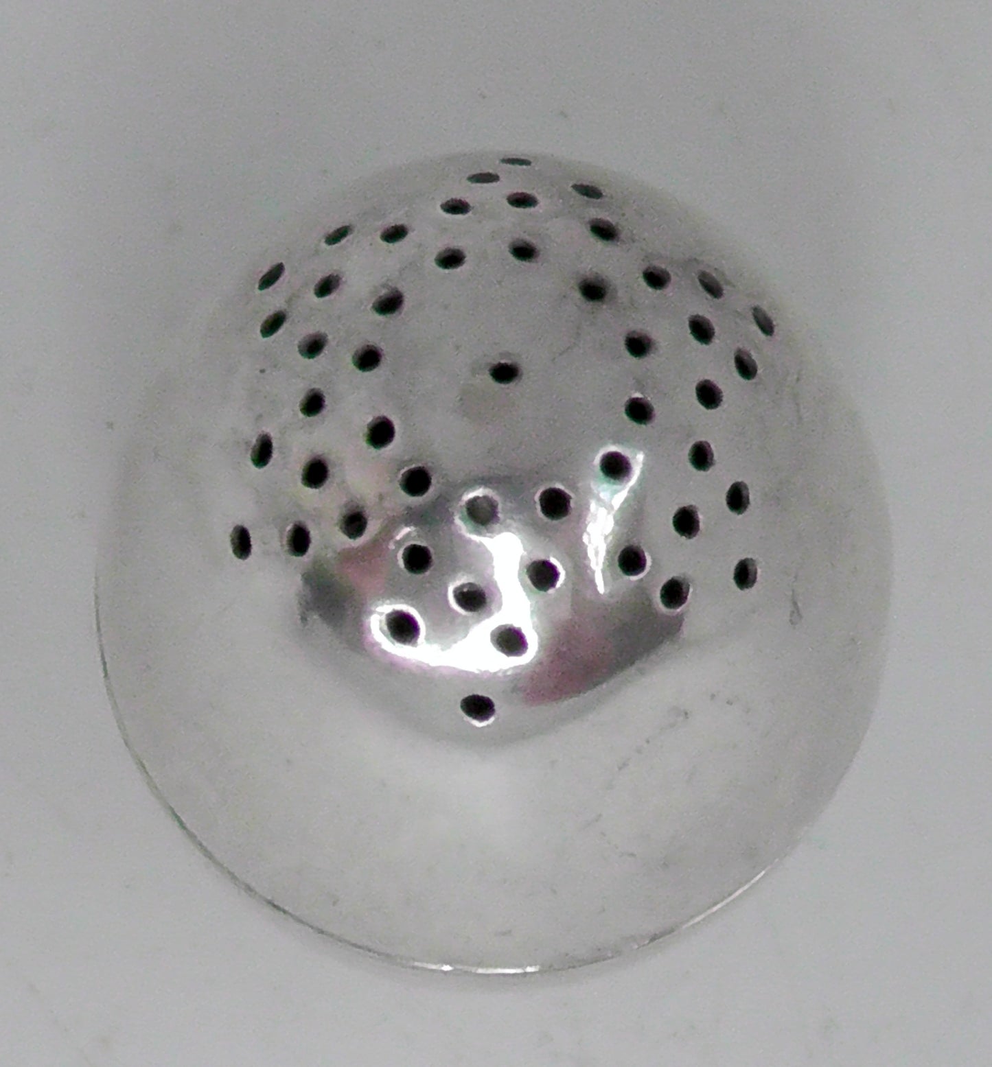 Solid Silver Larger Egg Shaped Pepperette dated 1881