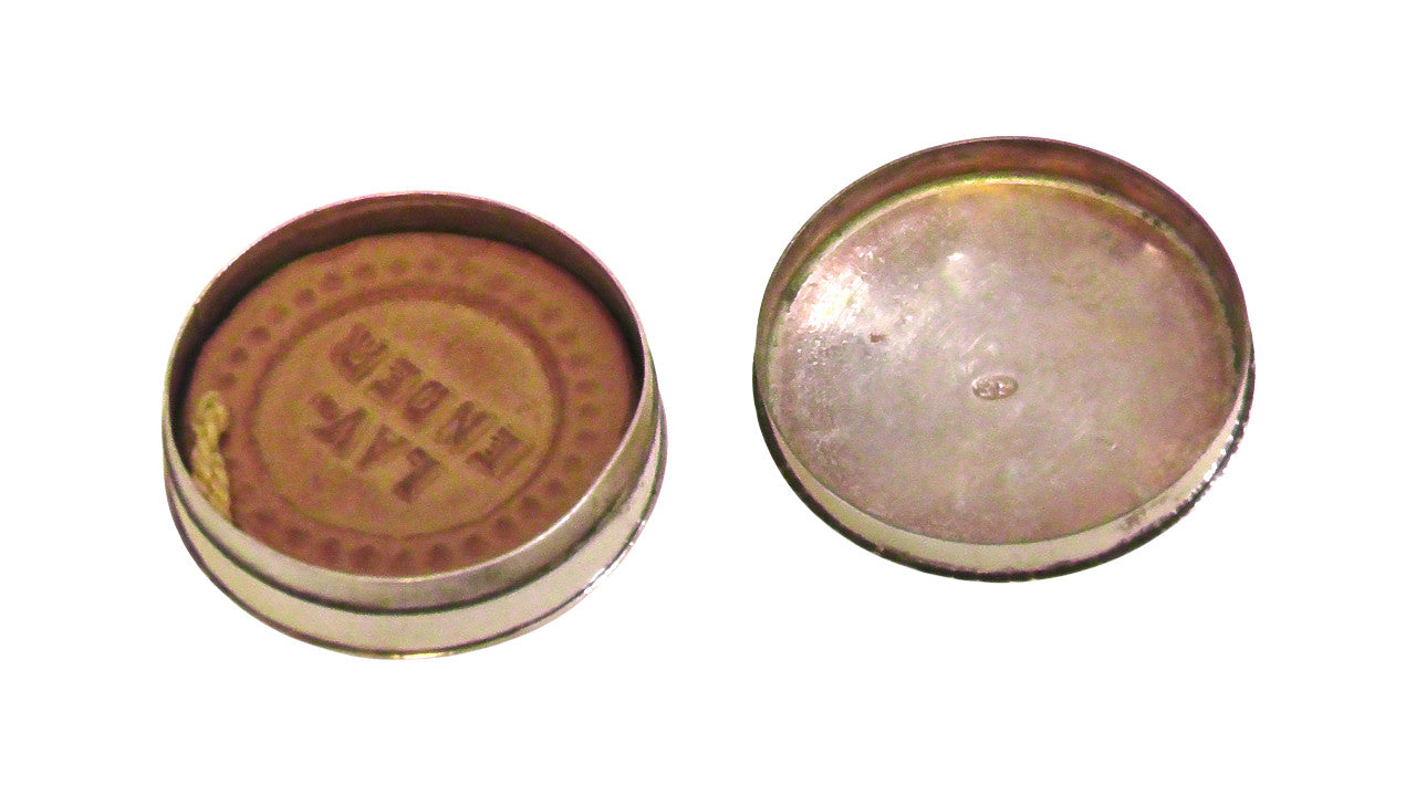 Solid Silver George III Round Patch Box/Vinegarette with Lavender cake - dated 1820 by Samuel Pemberton